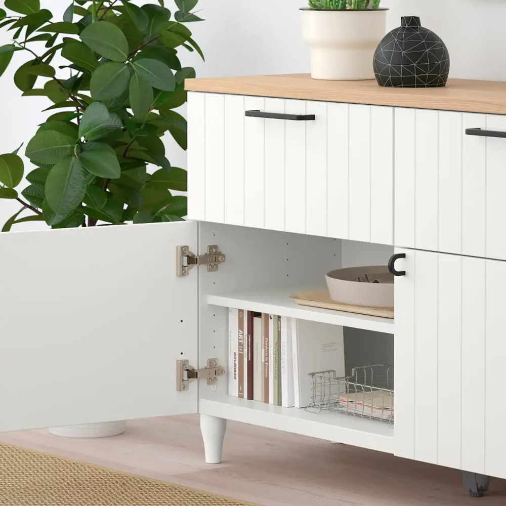 Комбинация для хранения - IKEA BESTÅ/BESTA/ БЕСТА/БЕСТО ИКЕА, 120x42x76 см, белый,