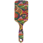 Расческа массажная прямоугольная форма «КОЛЛЕКЦИЯ ИМАНИ - МАЛЬТА», микс 4 дизайна, 24*7,5см (PVC упаковка)