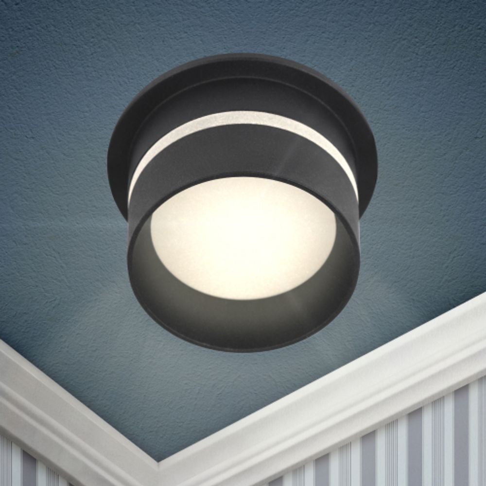 Светильник встраиваемый декоративный ЭРА DK93 BK под лампу MR16 GU5.3 черный | Декоративные встраиваемые светильники