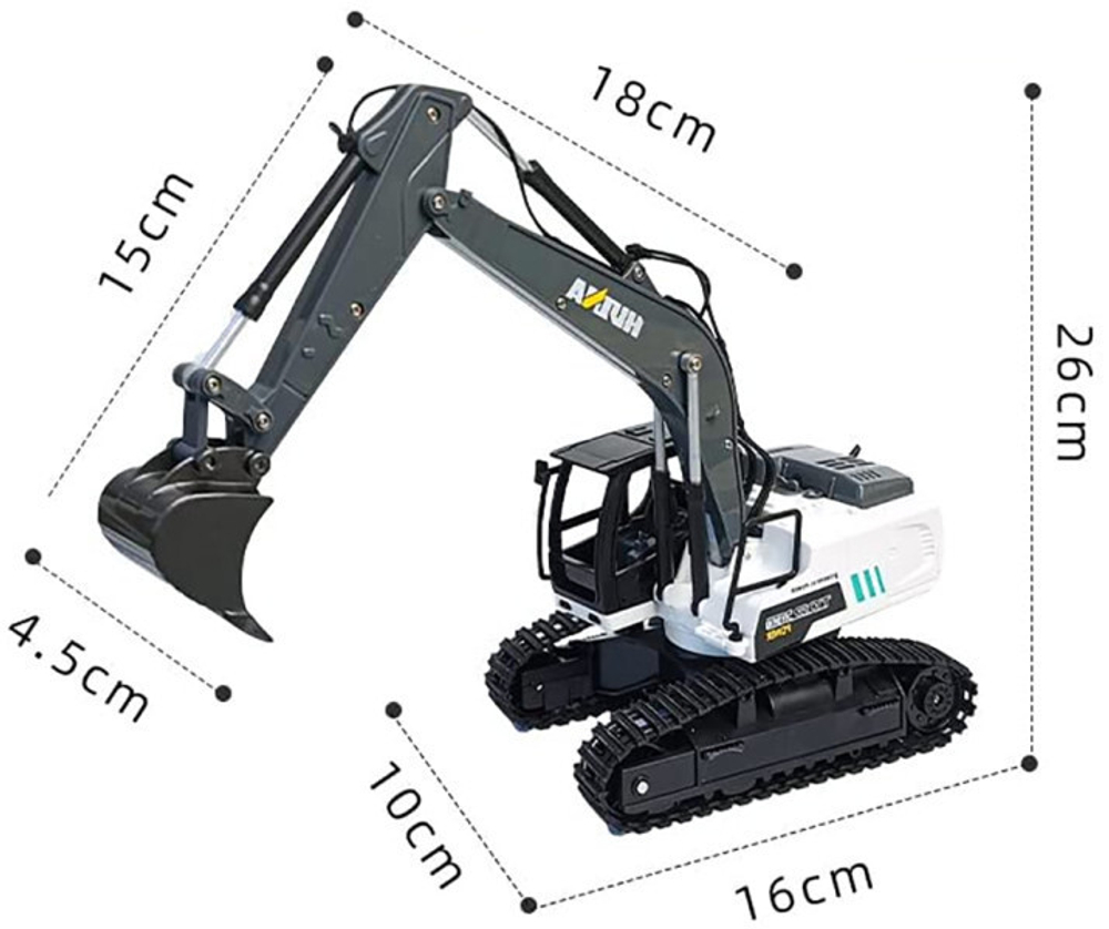 Радиоуправляемый набор экскаватор и самосвал Huina 1:24 nh1559