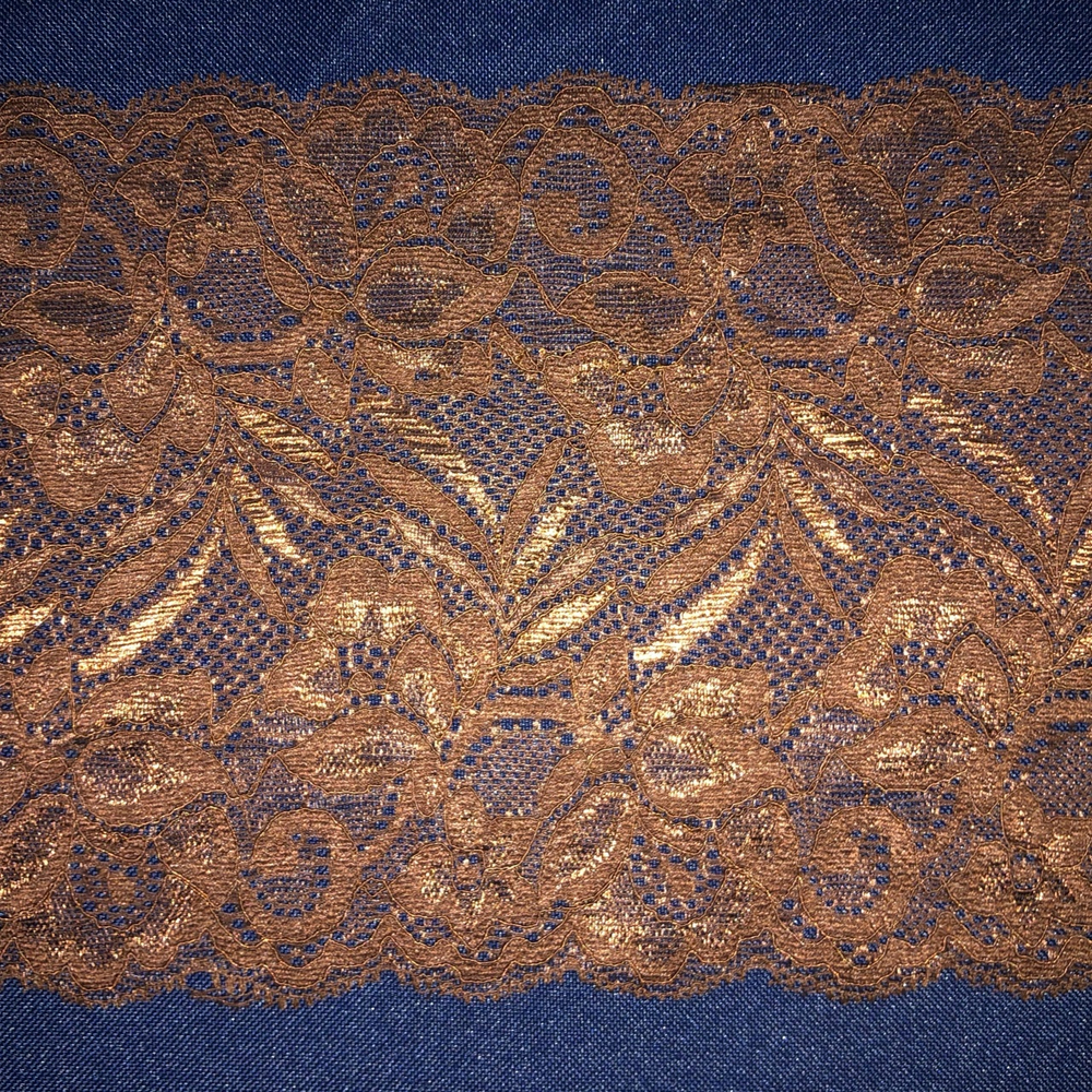 Кружево эластичное 150мм, цв. вишневый