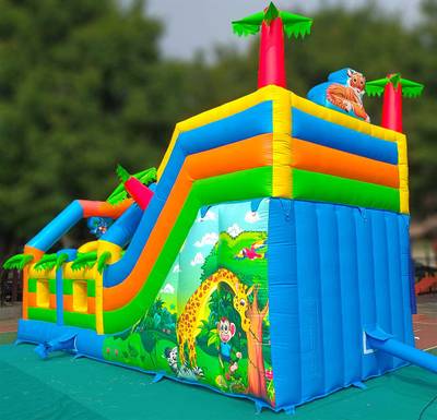 Коммерческий надувной батут «Приключение в мире животных 2», 8*4*5 м.