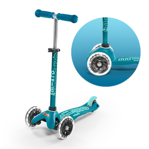 Самокат Mini Micro Deluxe LED Аква