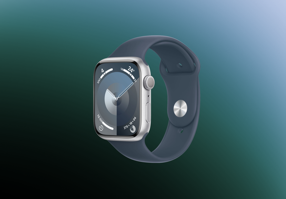 Часы Apple Watch Series 9 GPS 45mm Aluminum Case with Sport Band (Серебристый) M/L