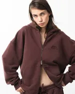 Худи Bruler d'Amour Zip Virtuose de la ville коричневый