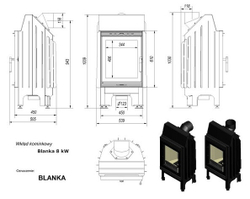 Топка каминная BLANKA (8 кВт)