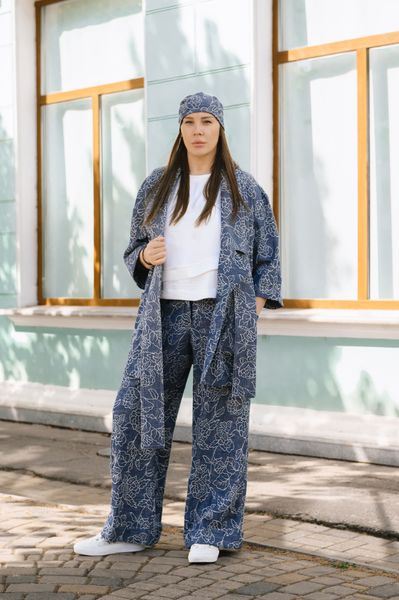 Костюм из джинсового жаккарда