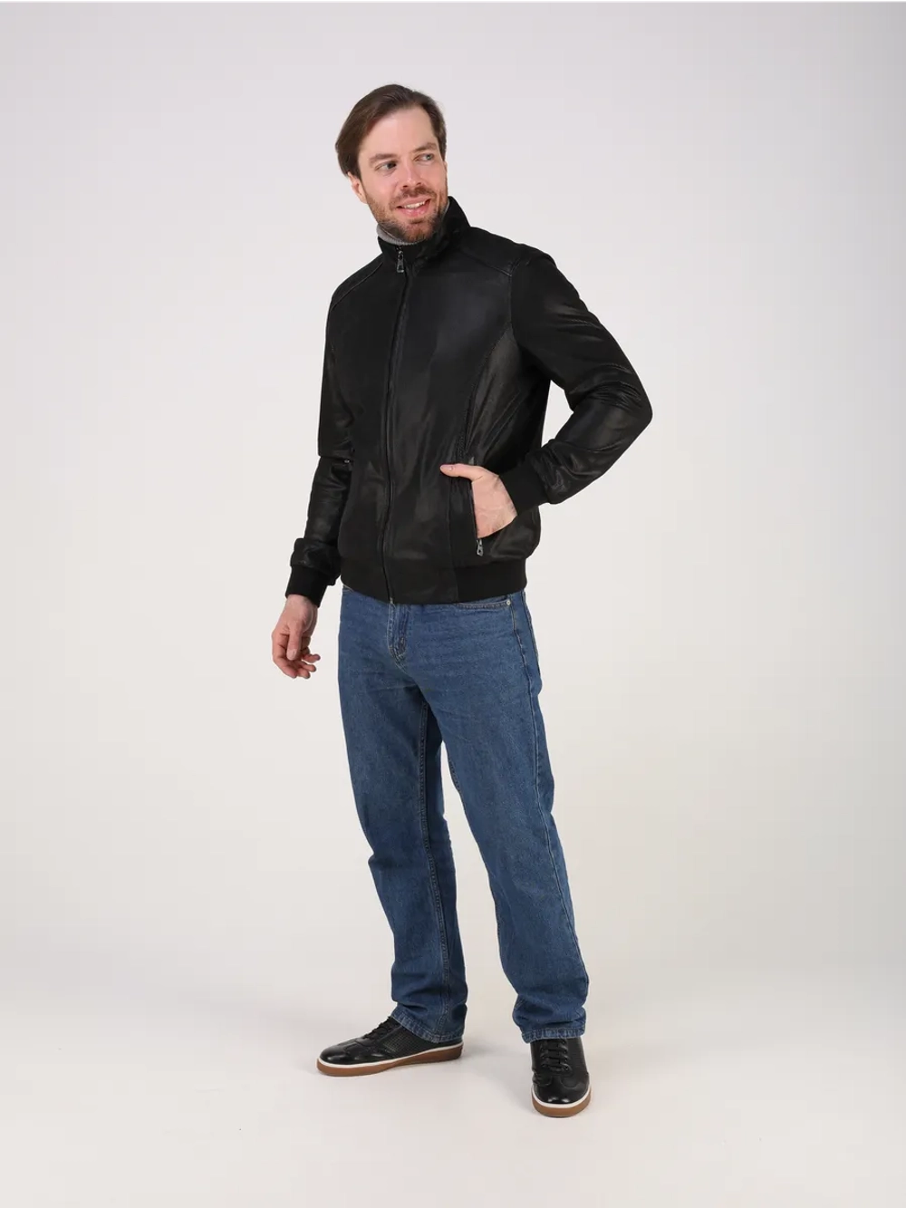 Кожаная куртка демисезонная замшевая натуральная