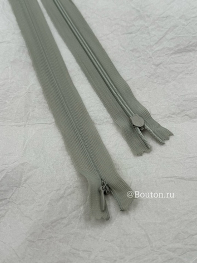 Молния потайная светло-серая