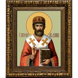 Филипп II Московский и всея Руси (Колычев), Святитель, митрополит. Икона на холсте.