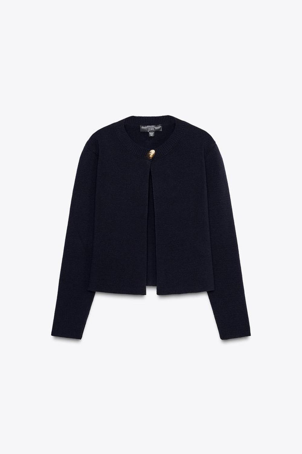 ZARA КАРДИГАН С ЗОЛОТИСТЫМИ ПУГОВИЦАМИ, МОРСКОЙ СИНИЙ