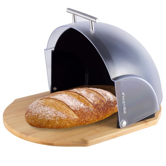 Хлебница Kamille KM-1100 бамбук, пластик 38х26,5х22 см.