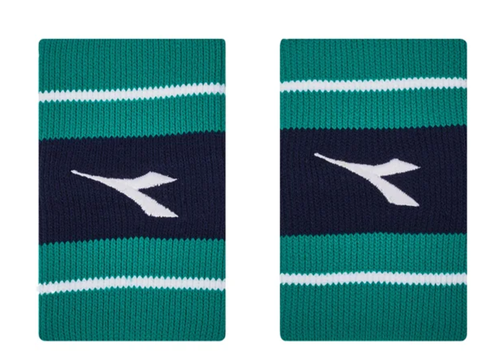 Напульсник теннисный Diadora Wristbands Wide Logo - golf green