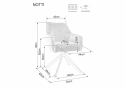 Стул SIGNAL NOTTI Leo 35 коричневый/черный, поворотный