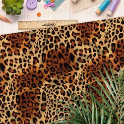 Ткань бифлекс шкура леопарда