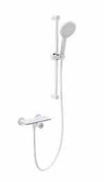 Смеситель для душа с гарнитуром WONZON & WOGHAND ClickPlate, Белый матовый (WW-B2052-A-MW)