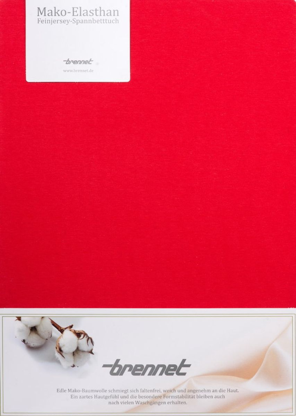 Простыня на резинке 100х200 Brennet 0036 646 ярко-красная Германия фото