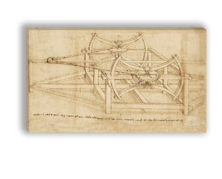 "Изобретения. Рисунок", Леонардо да Винчи, картина (репродукция)