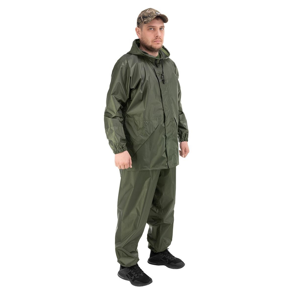 Костюм ветровлагозащитный Походный, цв.зеленый PU 5000 р.52 (T-KS-VVZ-XL-PU5-002) Helios