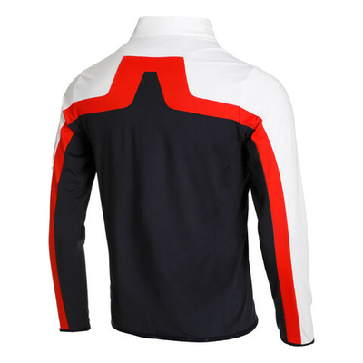 Мужское теннисное поло JLindeberg Jarvis Mid Layer Long Sleeve Men - Blue, White