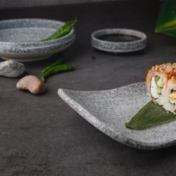 Блюдо прямоугольное 32*12 см h4,2 см с бортами Side Up2 Stone Untouched Taiga P.L. Proff Cuisine [1]