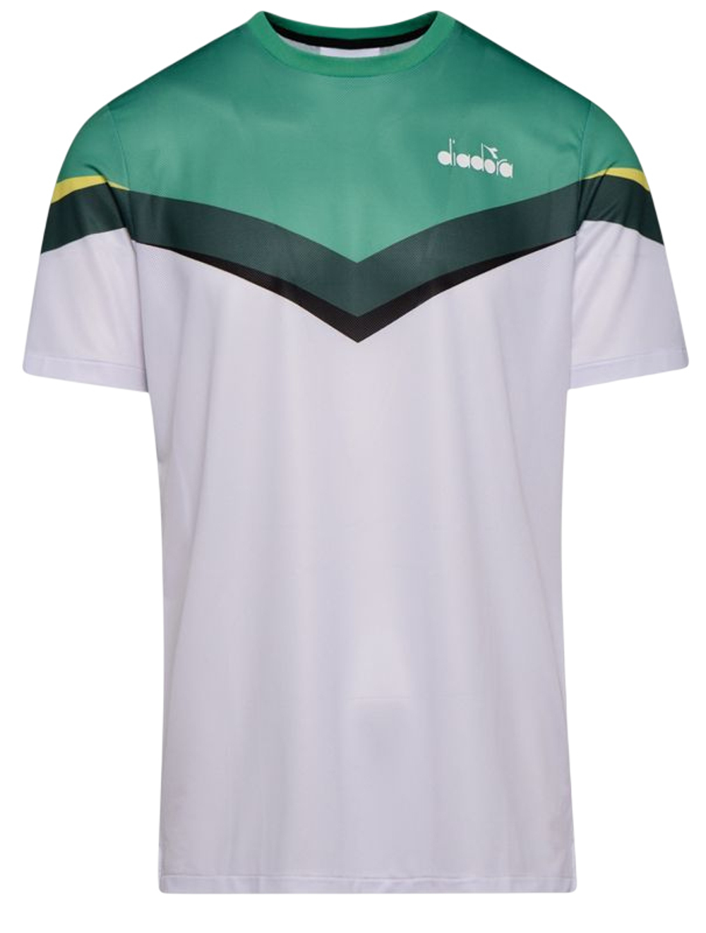 Мужская теннисная футболка Diadora T-Shirt Clay - holly green/white/bistro green