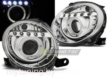 Передние фары Fiat 500 projektor chrome led