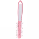 Расческа массажная брашинг «Silk hair», цвет розовый, 22см, d-2см (блистер Ultramarine)