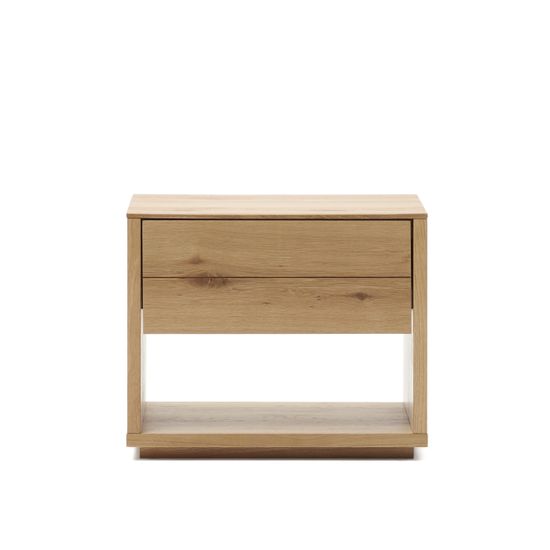 Alguema Прикроватная тумба из шпона дуба с натуральной отделкой 40 x 50 см