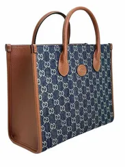 Маленькая сумка-тоут Gucci GG Supreme из парусины синий
