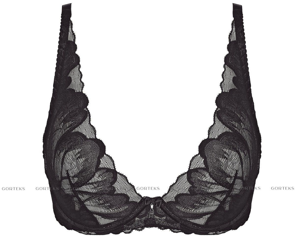 Бюстгальтер Moon с мягкими чашечками из кружевного полотна (Размер: 80B) (Цвет: черный)