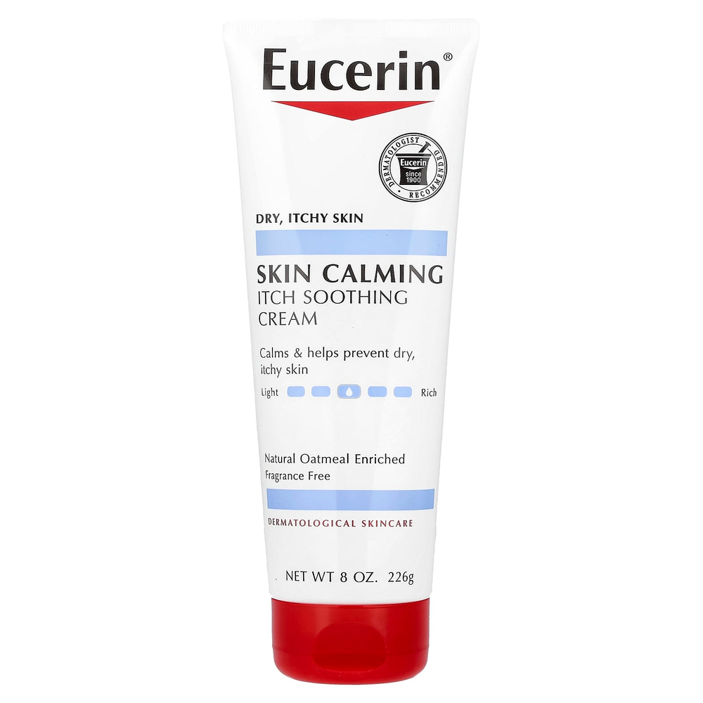 Eucerin, успокаивающий крем против зуда, для сухой и зудящей кожи, без отдушек, 226 г (8 унций)