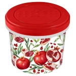 Банка с завинчивающейся крышкой Asti 0,7л с декором (красный)