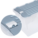 Контейнер для хранения VERDE LEON 45л с распашными крышками прозрачный