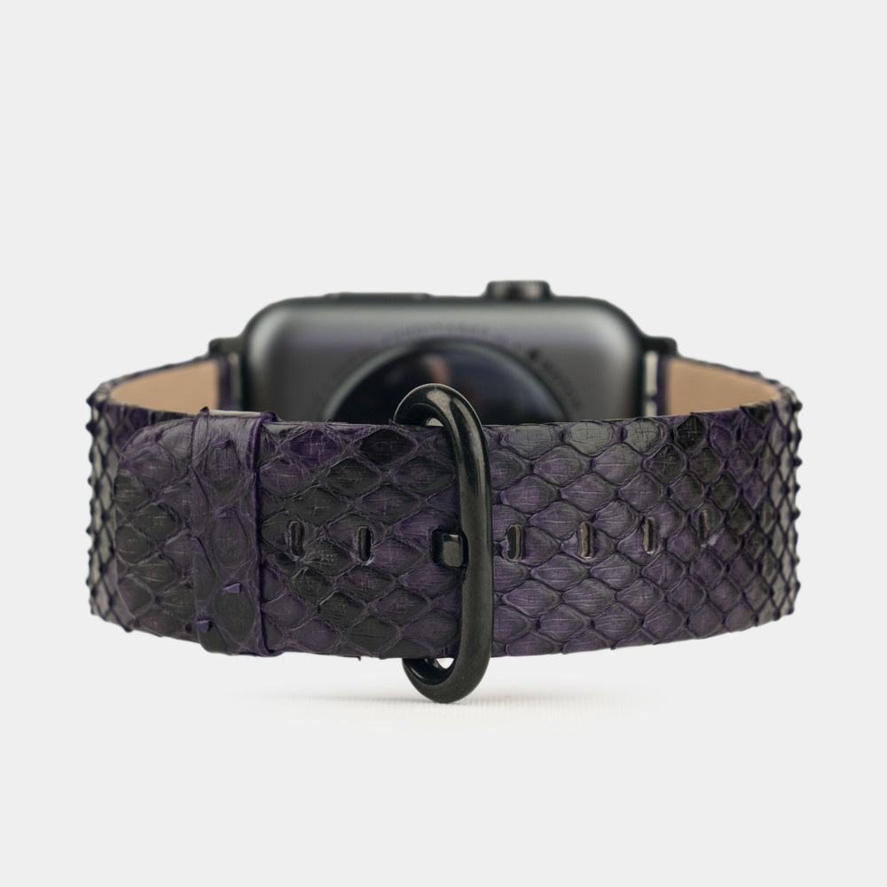 Ремешок кожаный для Apple Watch 42/44mm Classic фиолетового цвета