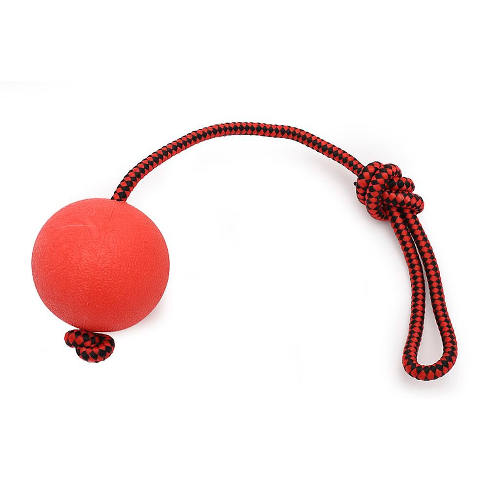 Игрушка для собак NUNBELL Мяч литой с ручкой d=7см микс