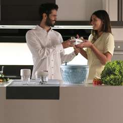 Сушилка для салата Twist&Dry голубая