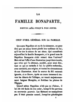 La Famille Bonaparte Depuis 1264 | M. Foissy