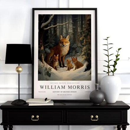 Постер "Лисы" William Morris (Уильям Моррис), 20x30 см