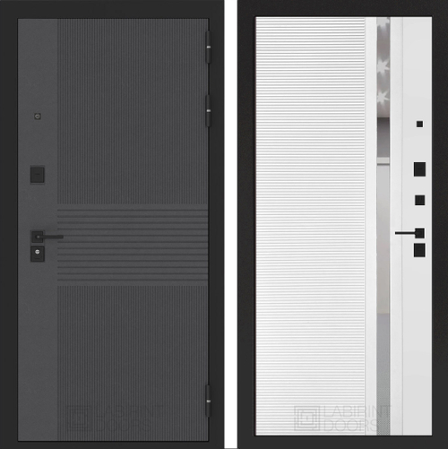 Бункер 05 - 31 белый софт, зеркальная вставка с тонировкой