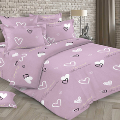 Бязь Премиум "Влюбленные сердца" | ш.220 см | 142 г/м² | хлопок-100%