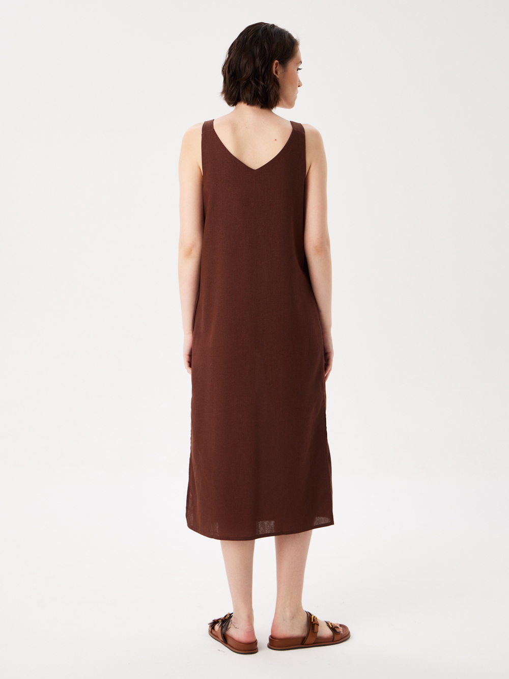 Сарафан льняной прямой