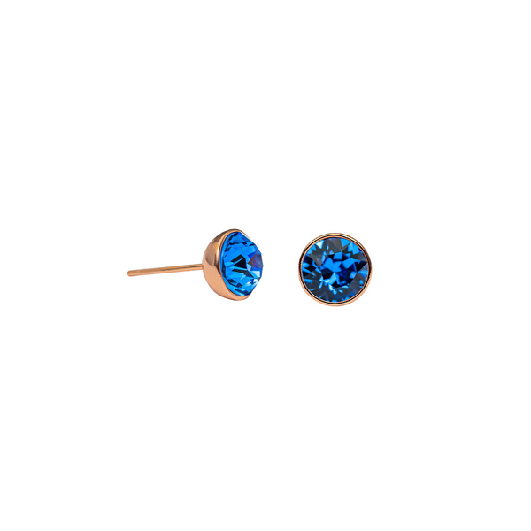 Серьги-пусеты Fiore Luna Sapphire SWE298 SA RG