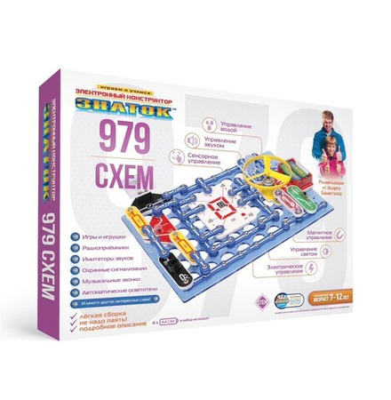 Электронный конструктор Знаток "979 схем"
