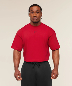 Футболка GYMSHARK Power T-Shirt Red/Black