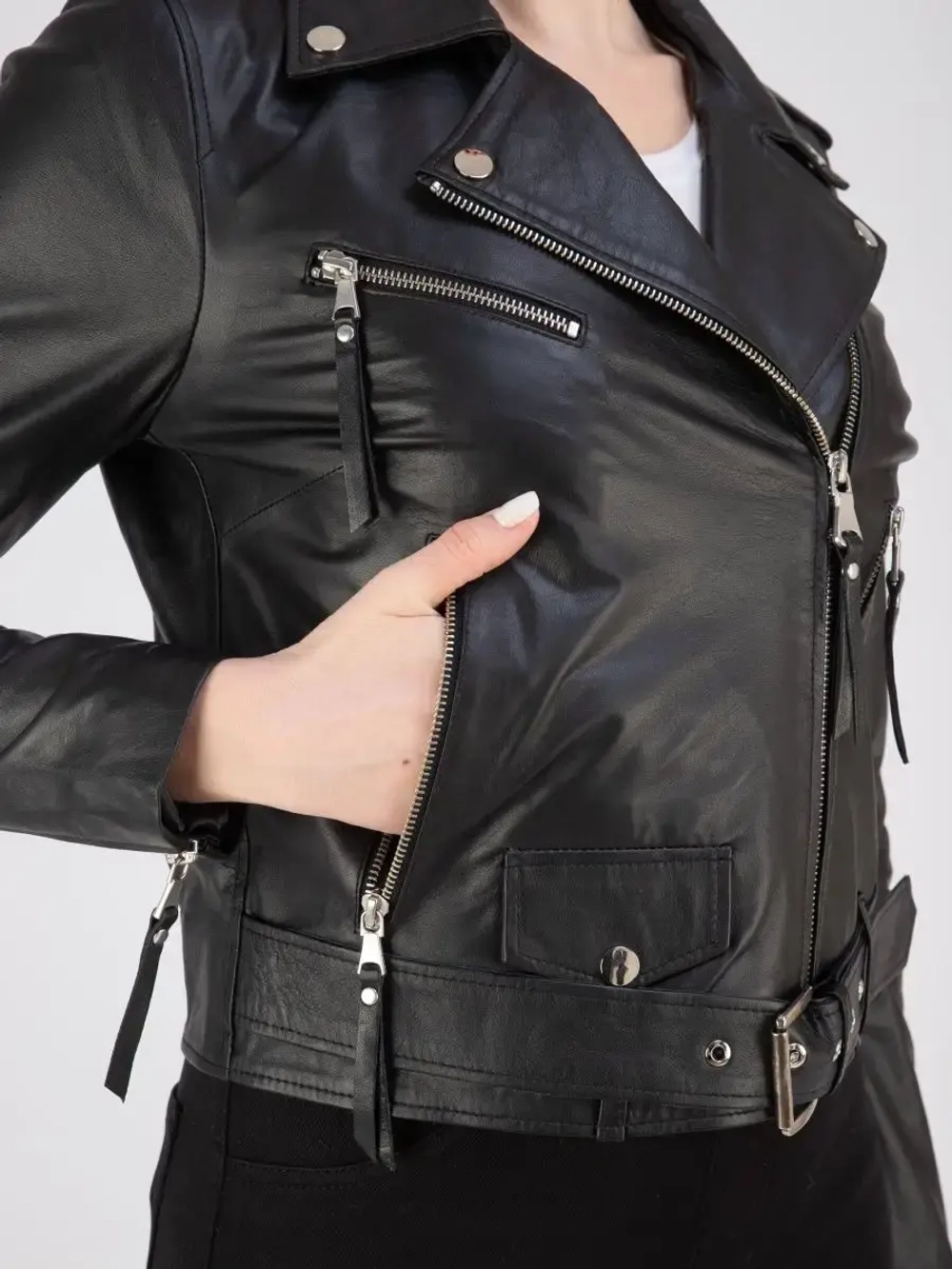 Косуха кожаная из натуральной кожи Турция