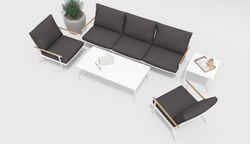 Calma Long, набор белый/антрацит, алюминий