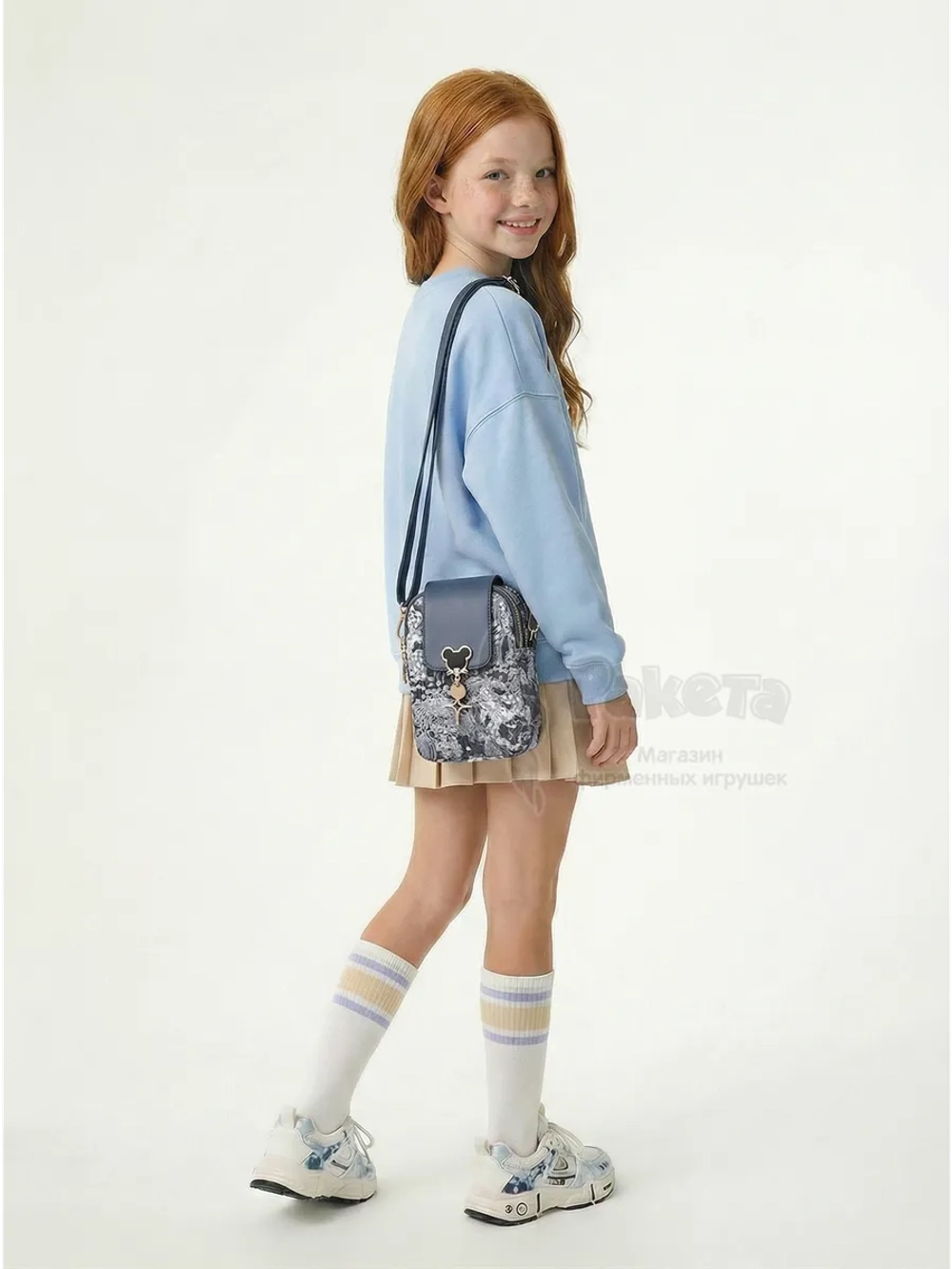Сумка для девочки подростка на плечо кросс боди
