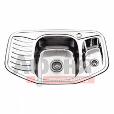 Мойка LEDEME врезная  78*51 т.0,8  две чаши ГЛЯНЕЦ бол.сиф. (L97851B) (+ сифон)