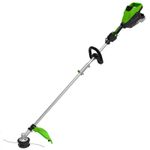 Триммер аккумуляторный Greenworks ST161S, 82V, 1,6 кВт, 43 см, бесщеточный, с 1хАКБ 8 Ач и ЗУ (2112307UH)